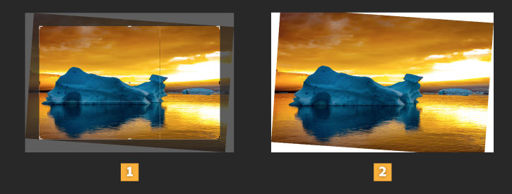 Without Content-Aware option enabled, empty areas appear on the canvas and require retouching 