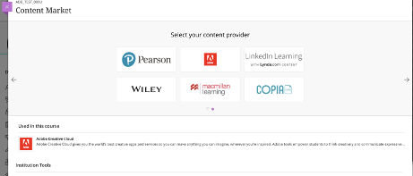 Select Adobe Creative Cloud content