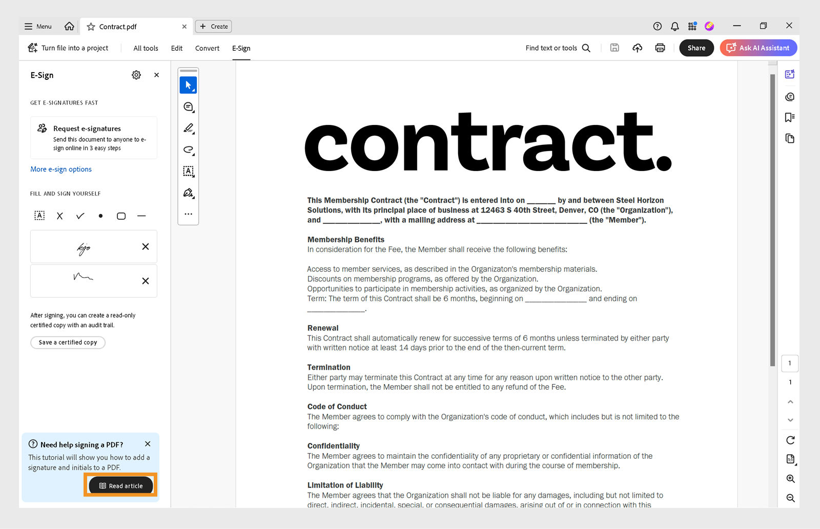 Use contextual help to get help and complete tasks quickly.