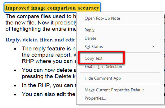 Copy text from an annotation