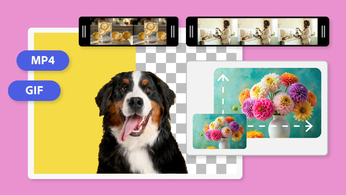 The Quick Actions section of the create tab displays tools such as Remove background, and Convert to GIF
