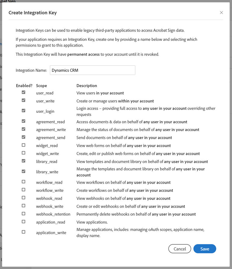 create-integration-key