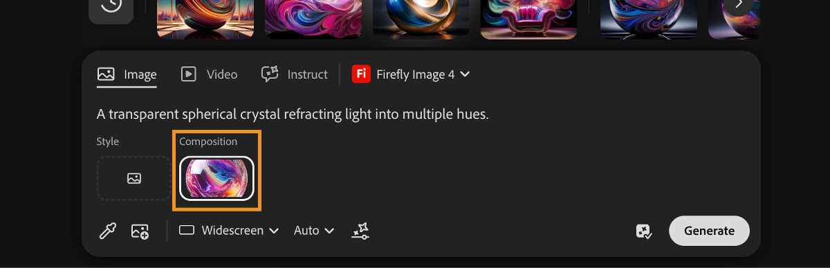 The Style reference is added in the prompt after the Use as composition reference option is selected.