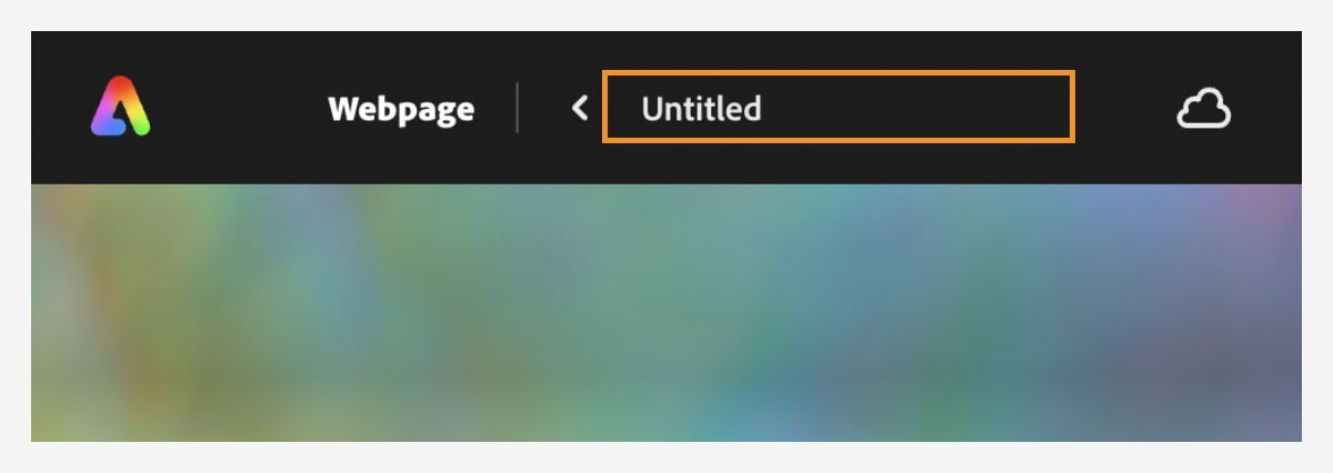 Select Untitled text box to rename your page