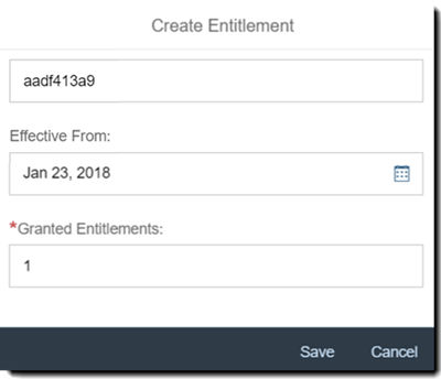 SAP Create entitlement