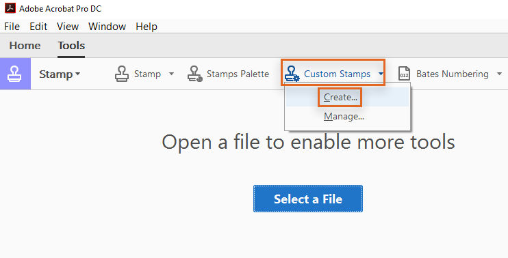 Create a custom dynamic stamp using Acrobat