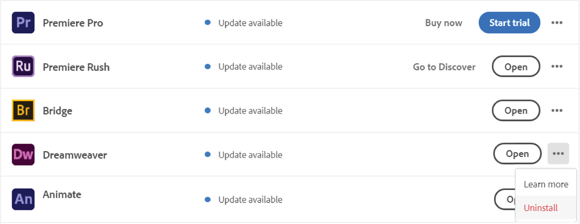 Uninstall Dreamweaver
