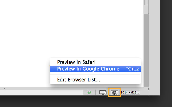 Click Preview in Browser and choose preferred browser to see styled layout.