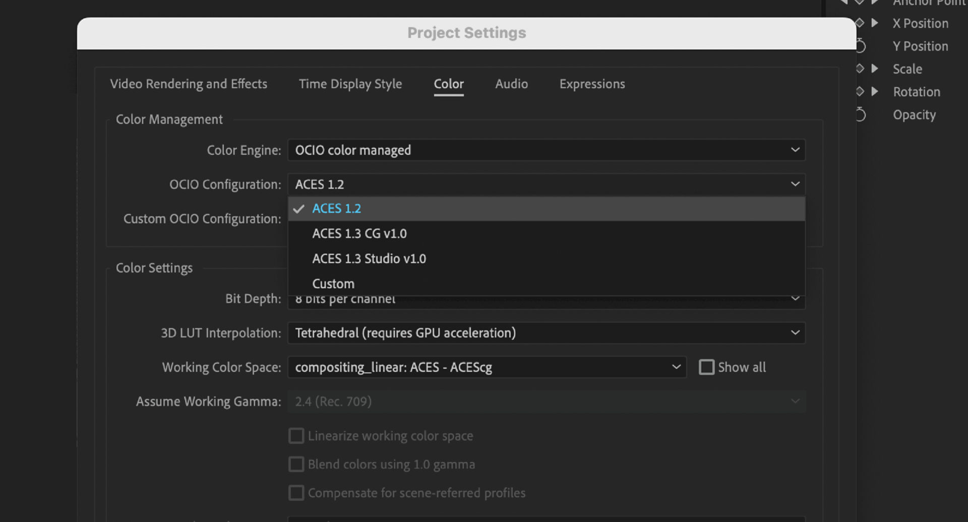 Custom OCIO Config to add a custom configuration