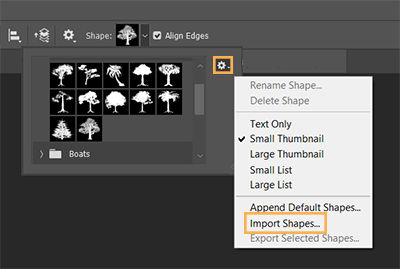 Custom shape picker