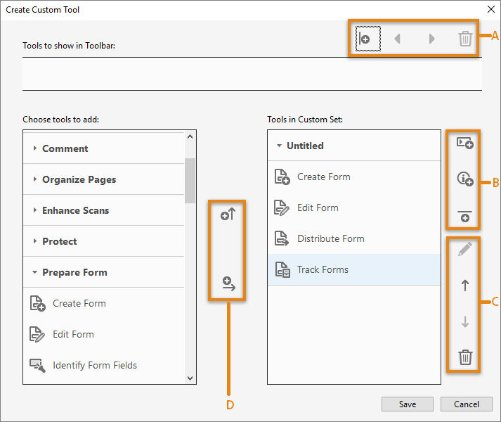 Create Custom Tool dialog box