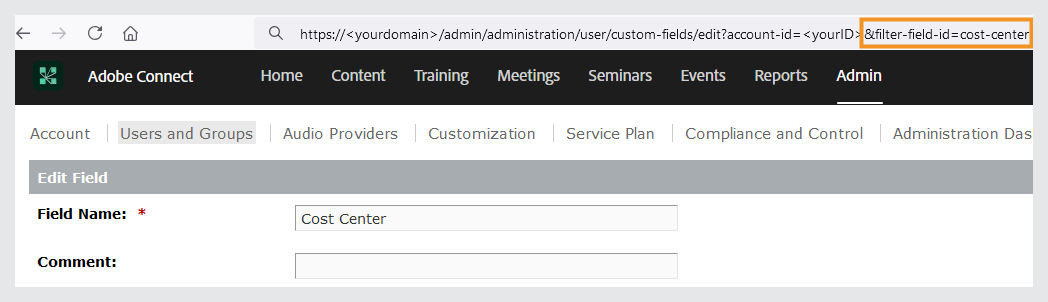 Custom field ID entry for bulk import