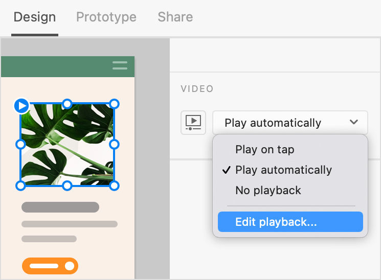 Choose Edit playback to customize playback