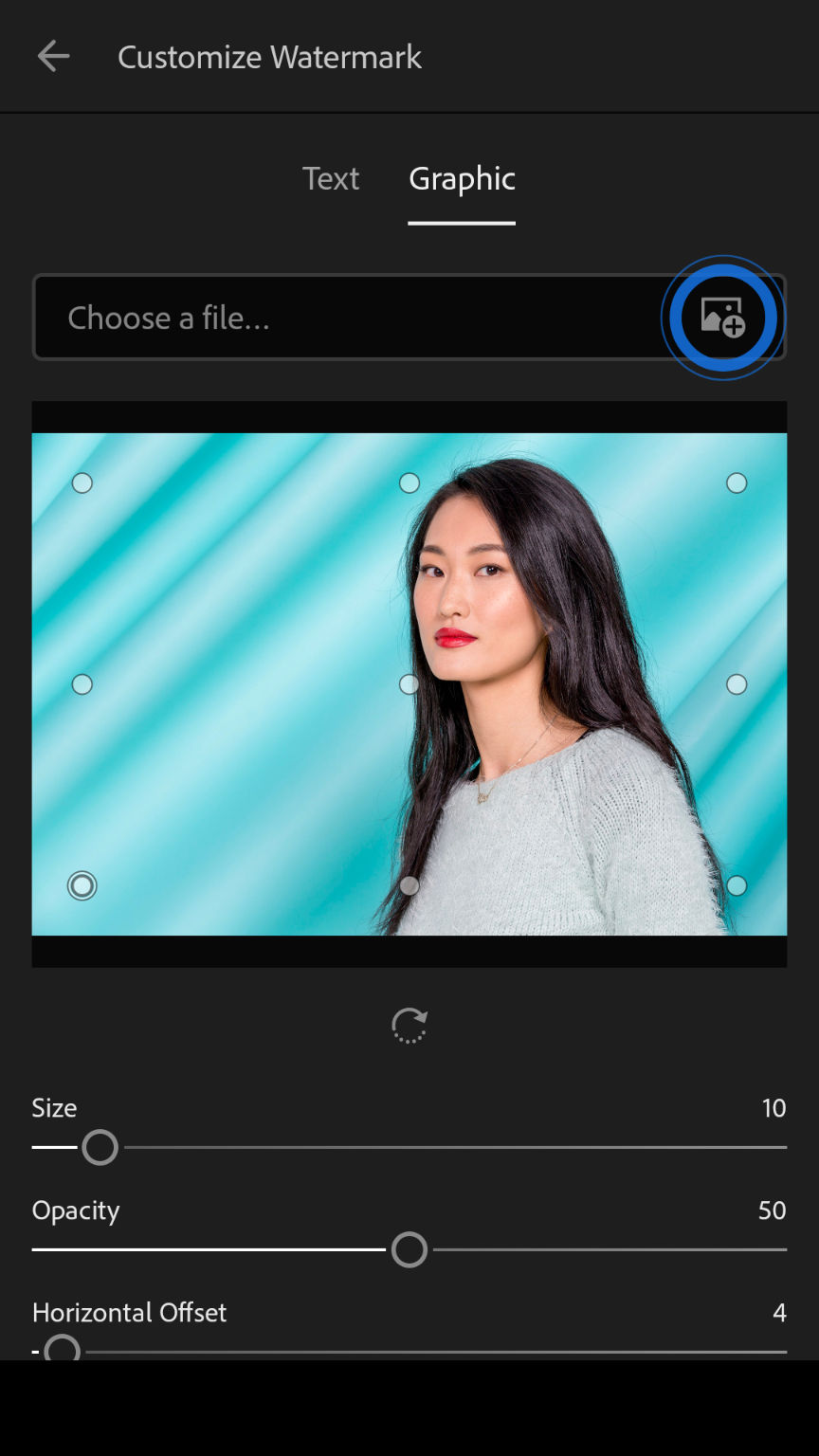 Customize graphicwatermark