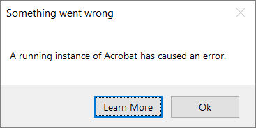 Error - something went wrong