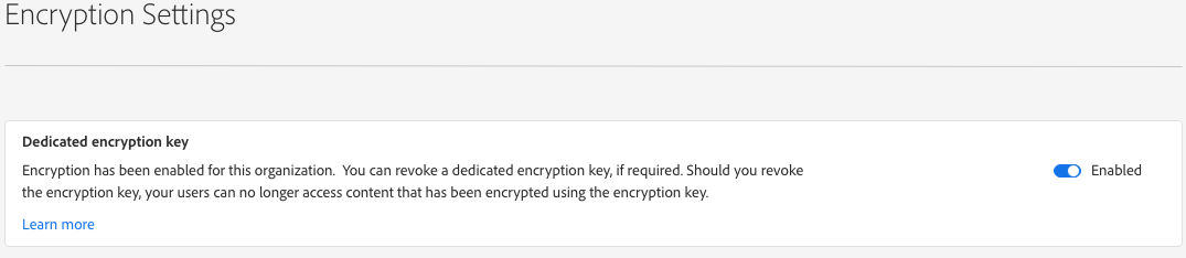 Enable encryption