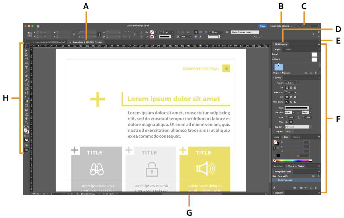 Workspace basics in InDesign