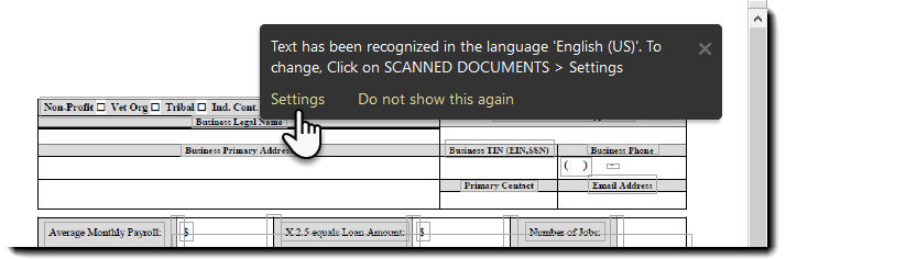 Default OCR