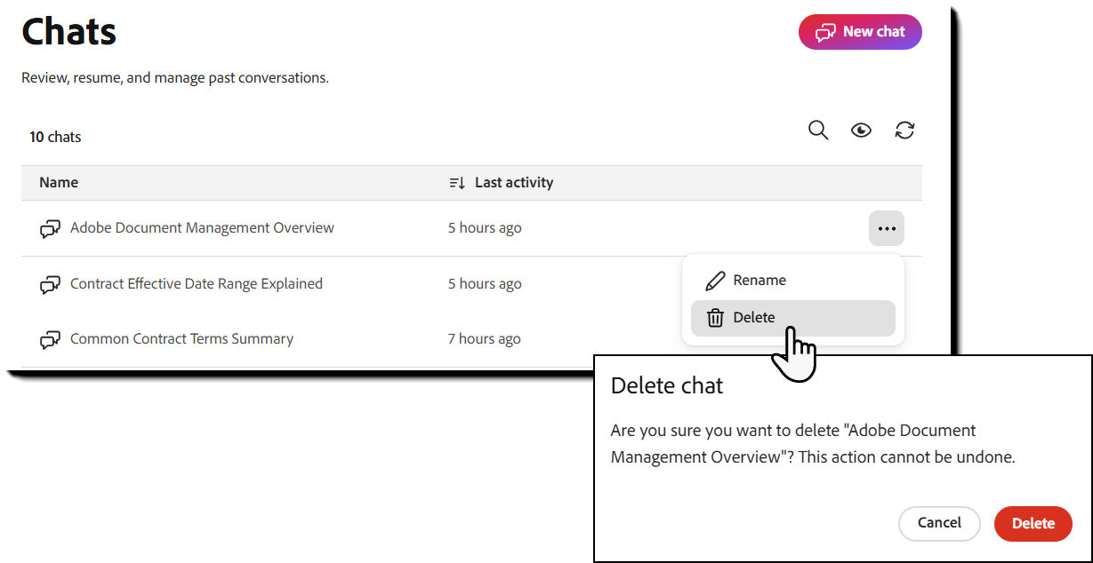 Delete chat