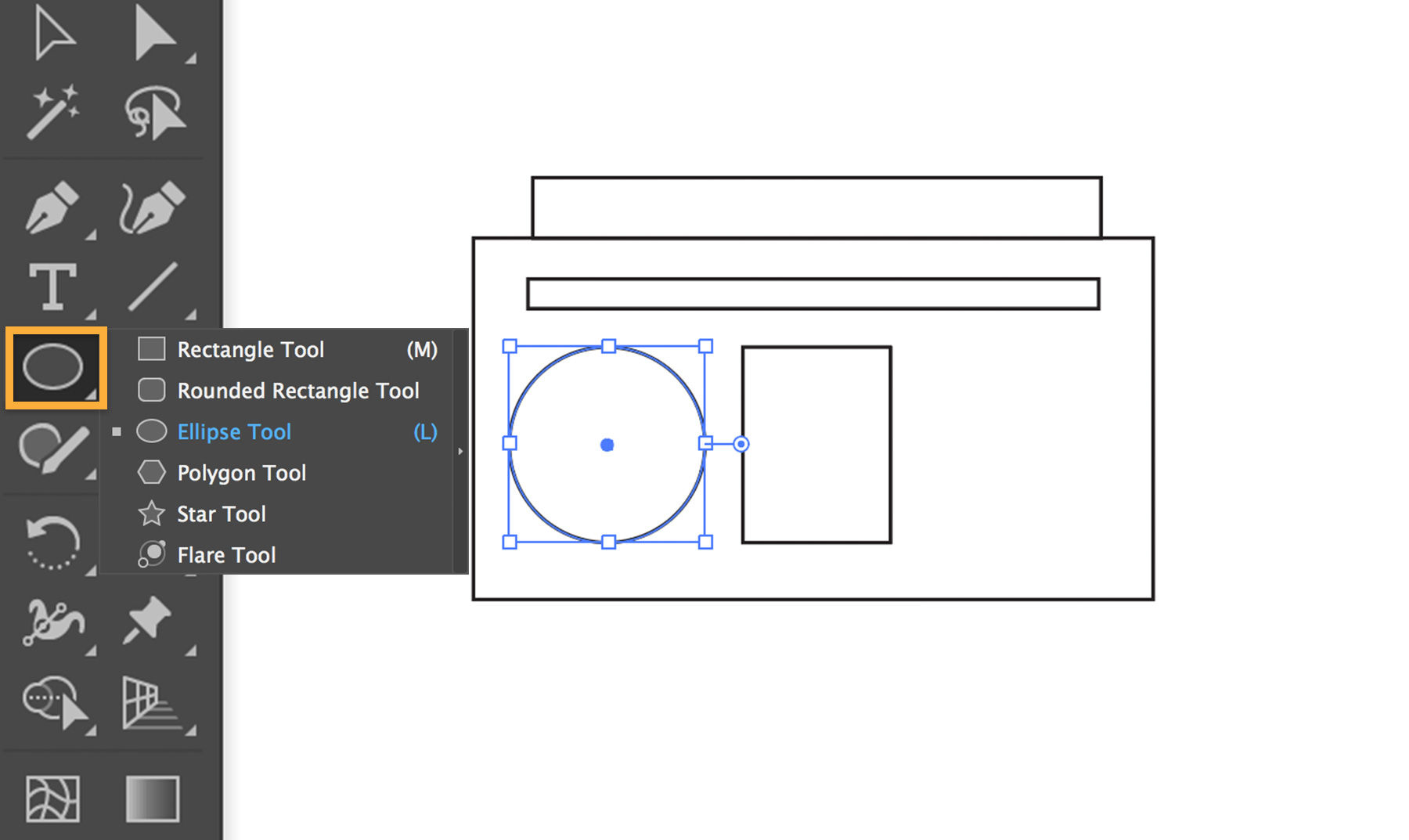 Holding shift while dragging the Ellipse tool makes the boombox speakers perfect circles.