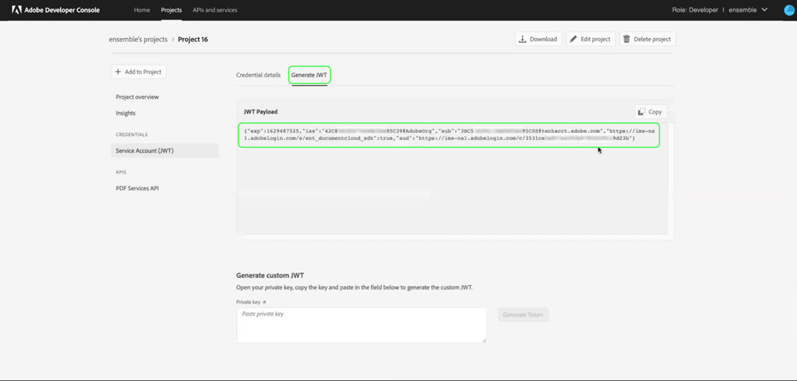 dev-console-generate-jwt