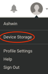 Track device storage