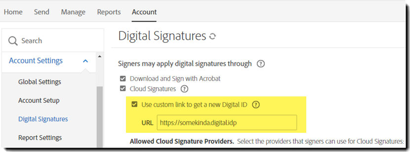 April 2019 - custom url for digital signature idp