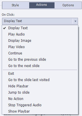 Display text- option