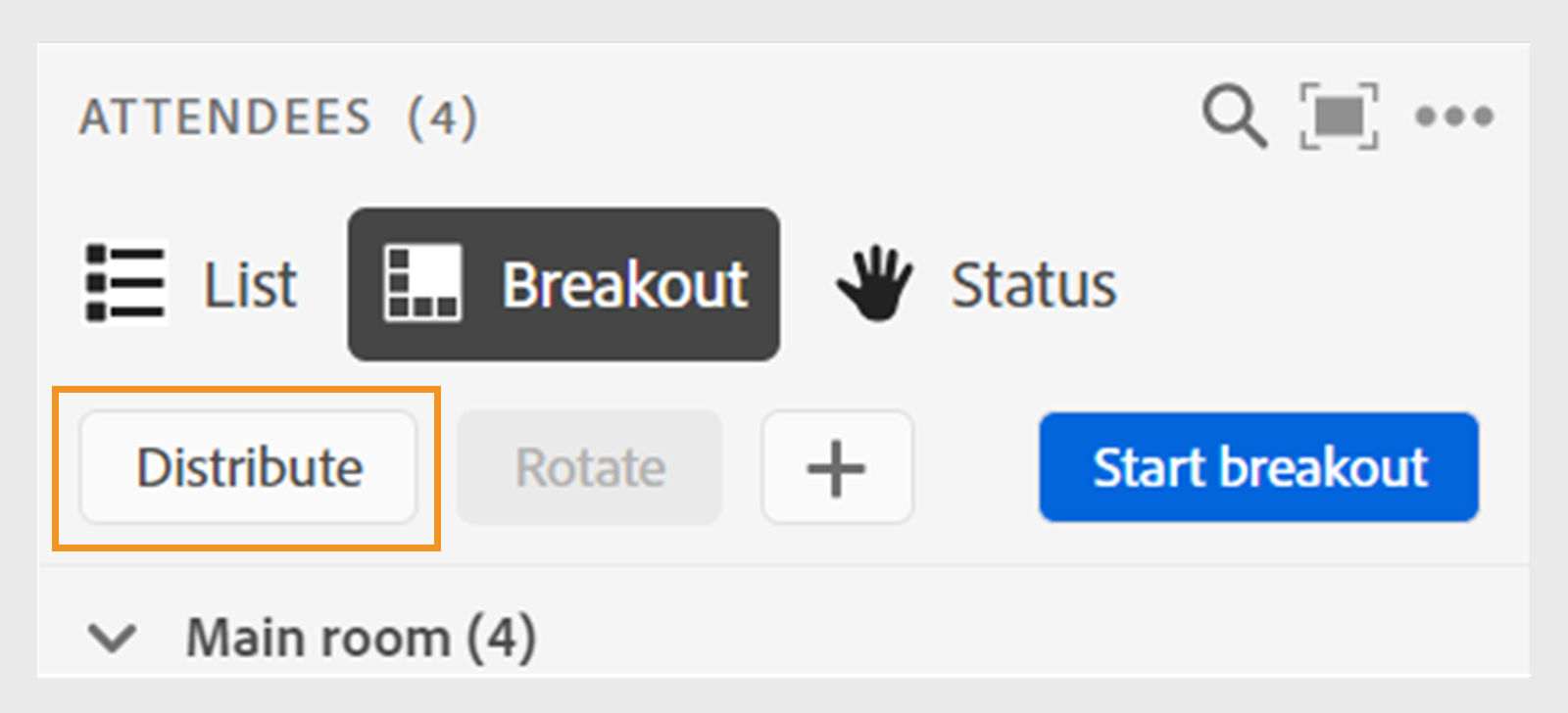 Distribute participants in diffrent breakout rooms