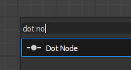 Dot node in Node menu