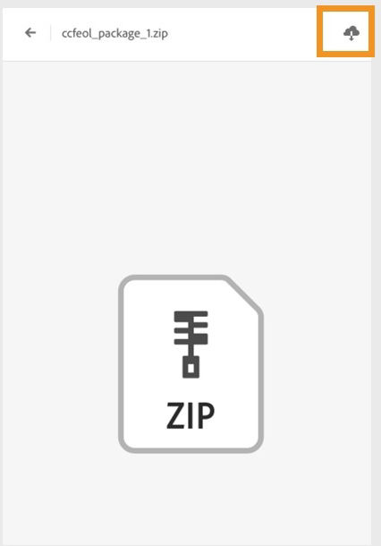 downloadoptie op mobiel