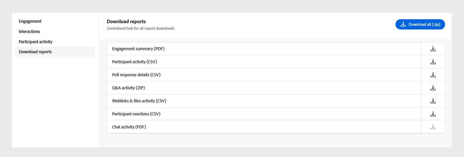 Download reports