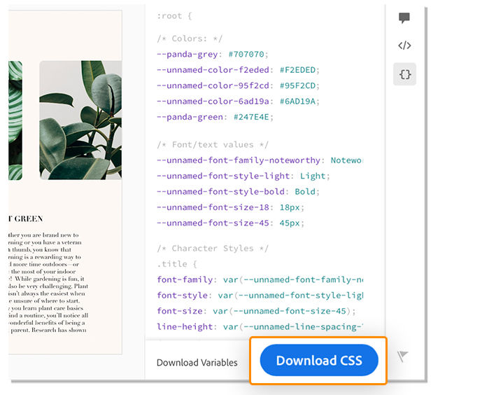 download design tokens
