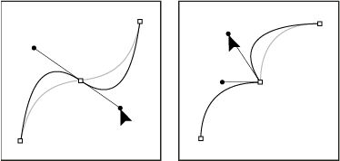 Photoshop Adjust a smooth point and a corner point