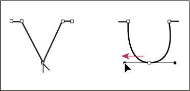 Photoshop convert between smooth points and corner points