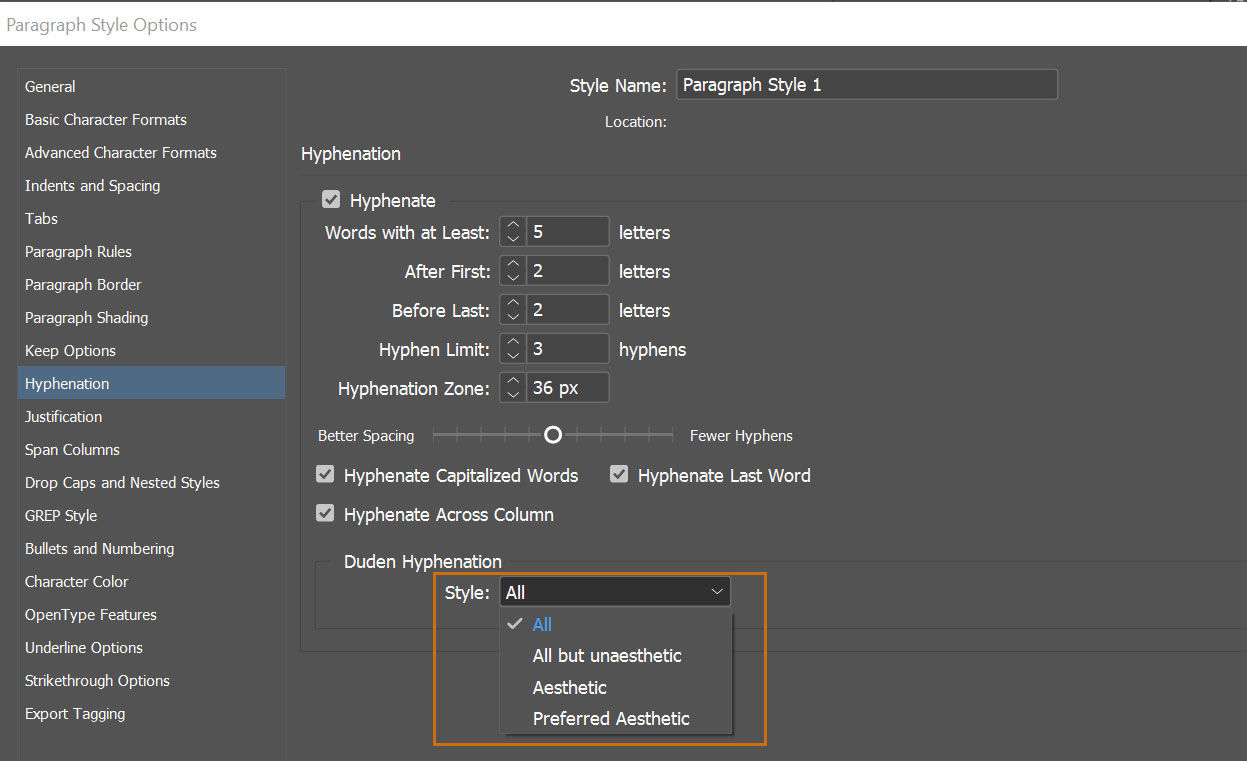 خيارات الواصلة