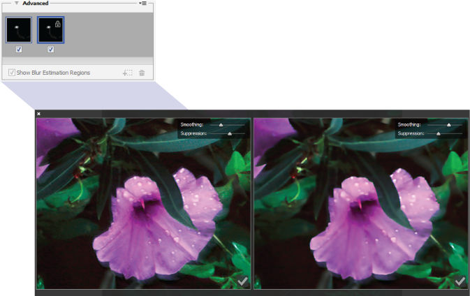 Photoshop Working with duplicate blur traces
