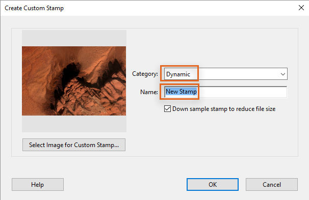 Create a custom dynamic stamp using Acrobat