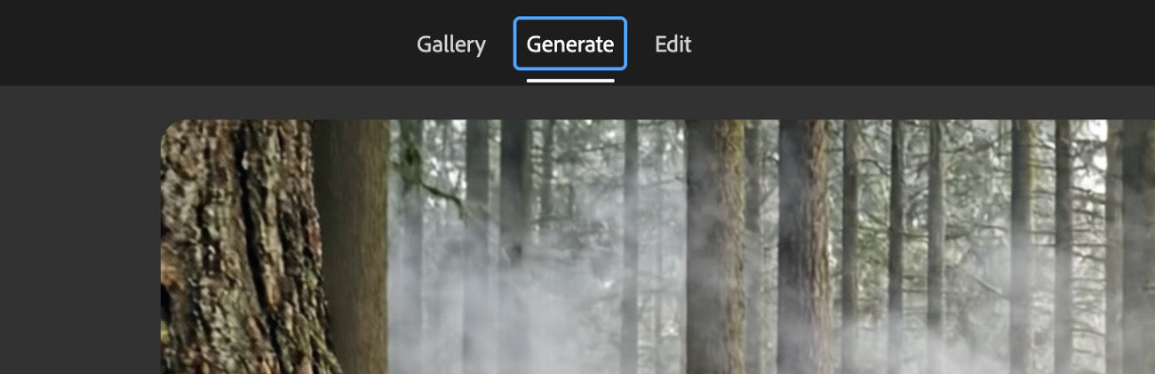 The Generate tab is highlighted so that you can make further edits to the generated video.