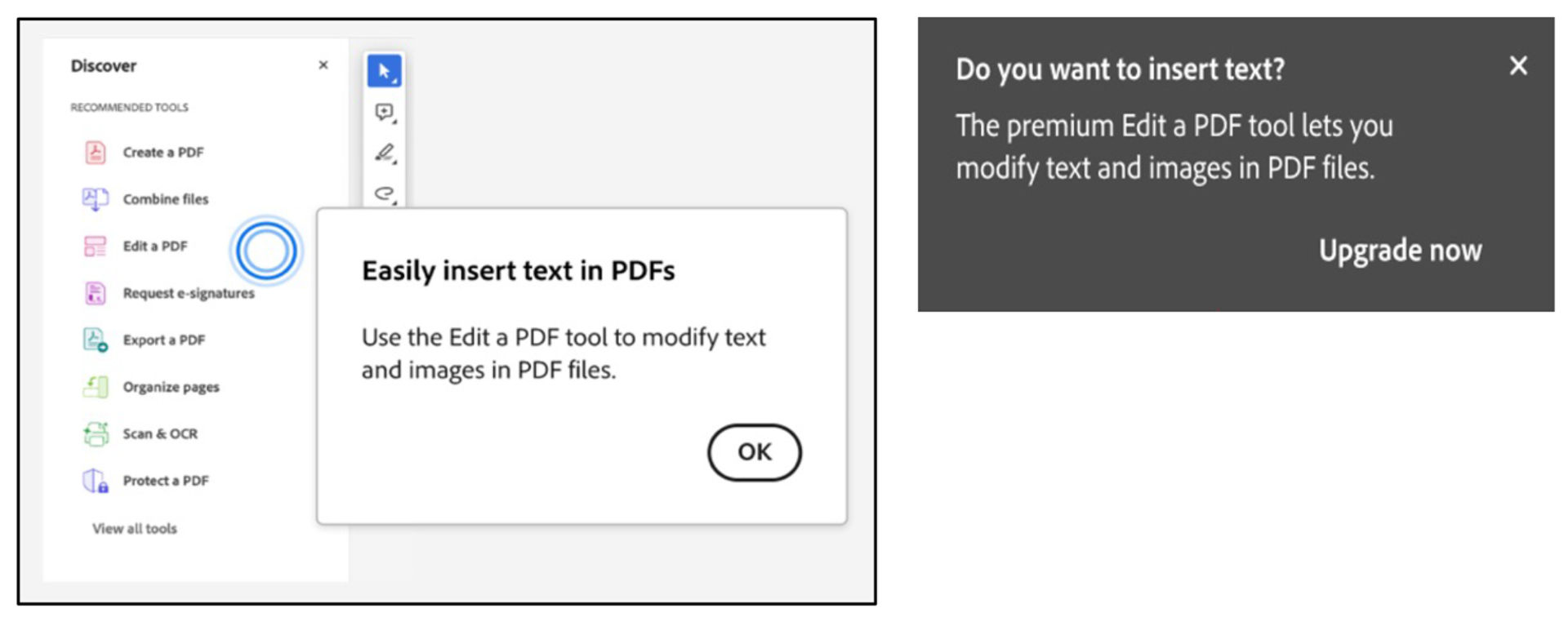 Edit tool prompt while using keyboard shortcuts to paste