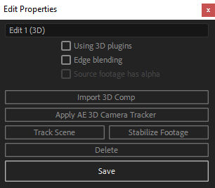 Edit 3D properties