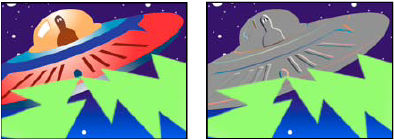 Efecto Relieve: original y con el efecto aplicado