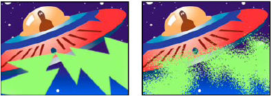 Efecto Dispersión: original y con el efecto aplicado