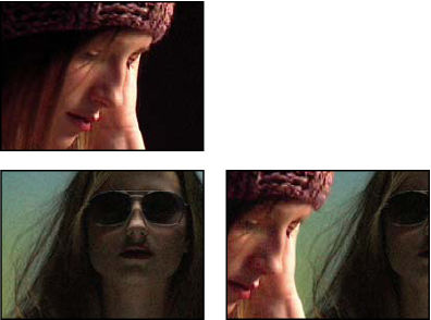 Match Grain effect: before and after applying effect