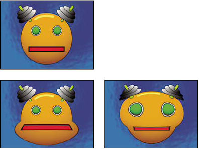 Bulge effect (before and after)