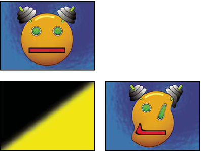 Displacement Map effect (before and after)