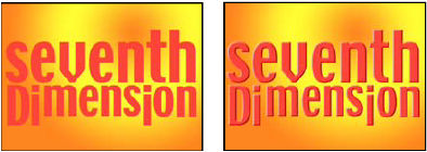 Efeito Chanfro alfa: original e com o efeito aplicado