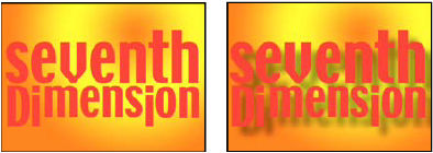 Efeito Sombra projetada: original e com o efeito aplicado