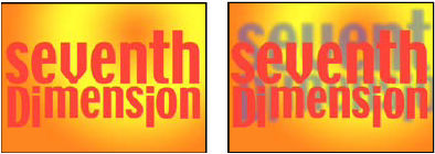 Radial Shadow effect: Original and with effect applied