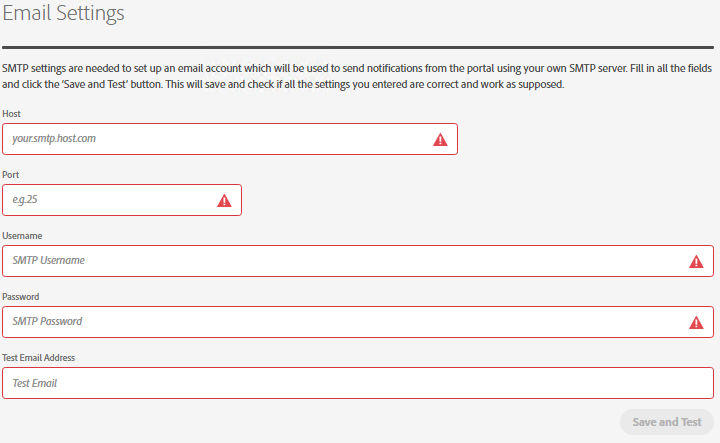 電子郵件設定 - LAN 伺服器